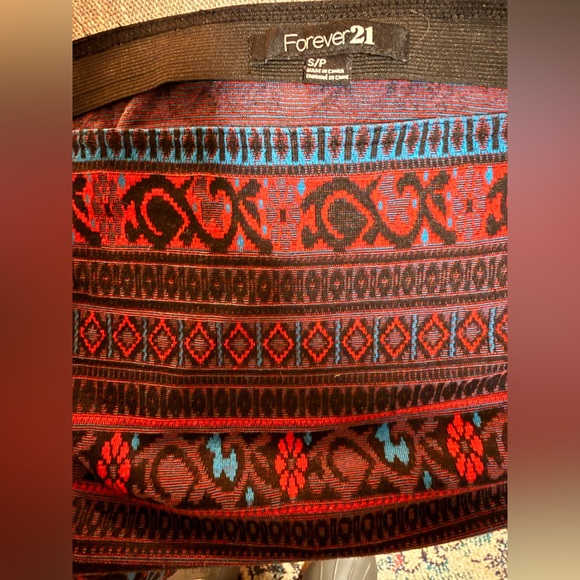 Forever 21 Red and Blue Patterned Mini Skirt - Picture 2 of 2